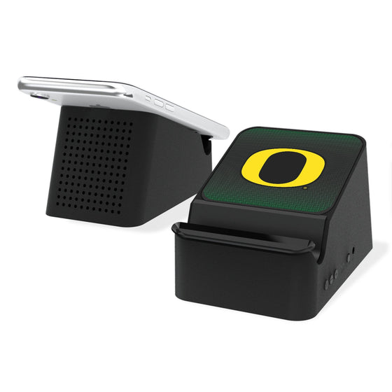 Oregon Ducks Linen Wireless Charging Station and Bluetooth Speaker-0
