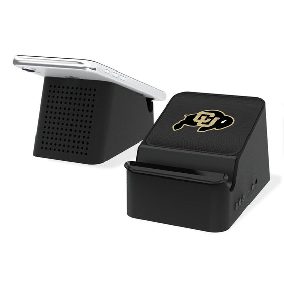 Colorado Buffaloes Linen Wireless Charging Station and Bluetooth Speaker-0