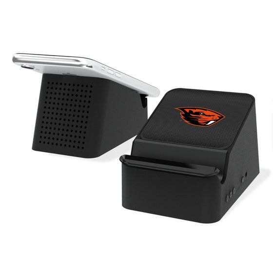 Oregon State Beavers Linen Wireless Charging Station and Bluetooth Speaker-0