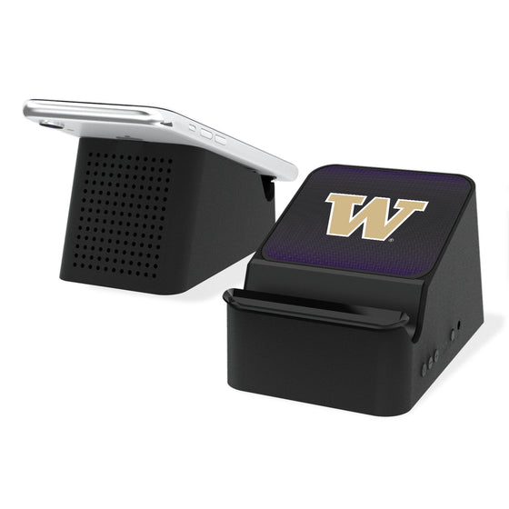 Washington Huskies Linen Wireless Charging Station and Bluetooth Speaker-0