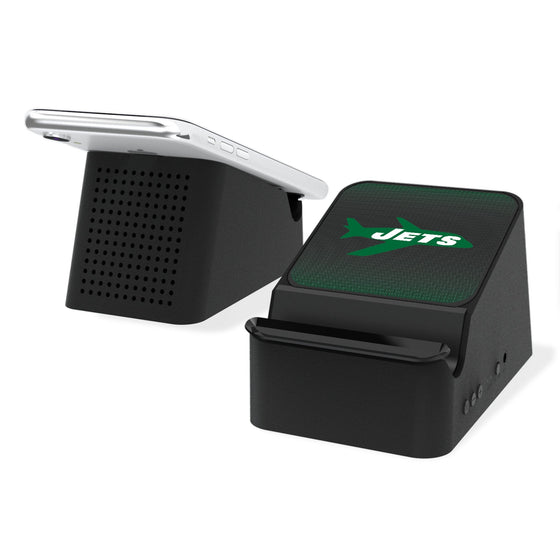 New York Jets 1963 Historic Collection Linen Wireless Charging Station and Bluetooth Speaker-0