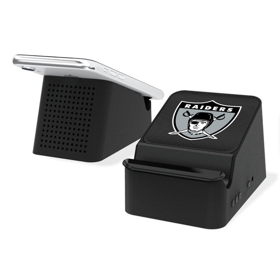 Oakland Raiders 1963 Historic Collection Linen Wireless Charging Station and Bluetooth Speaker-0