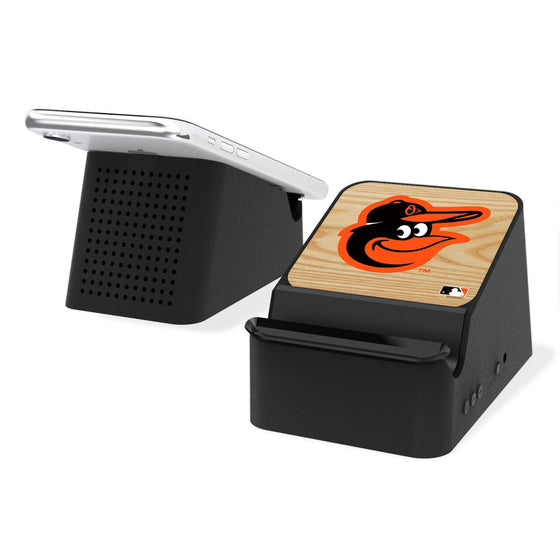 Baltimore Orioles Wood Bat Wireless Charging Station and Bluetooth Speaker-0