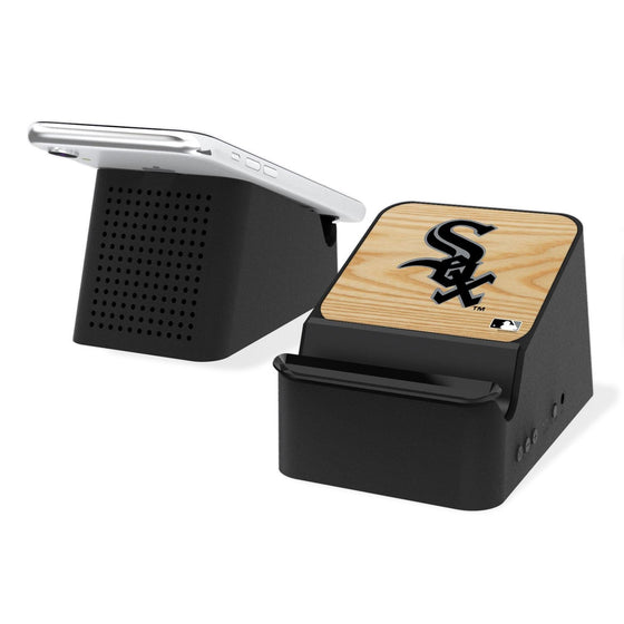 Chicago White Sox Wood Bat Wireless Charging Station and Bluetooth Speaker-0