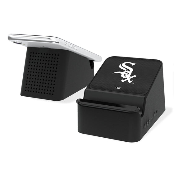 Chicago White Sox Linen Wireless Charging Station and Bluetooth Speaker-0