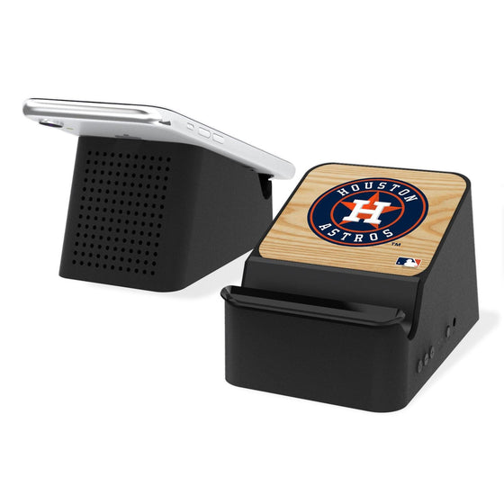 Houston Astros Wood Bat Wireless Charging Station and Bluetooth Speaker-0