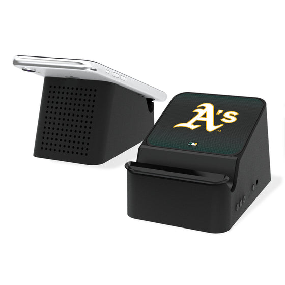 Oakland Athletics Linen Wireless Charging Station and Bluetooth Speaker-0