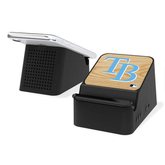 Tampa Bay Rays Wood Bat Wireless Charging Station and Bluetooth Speaker-0