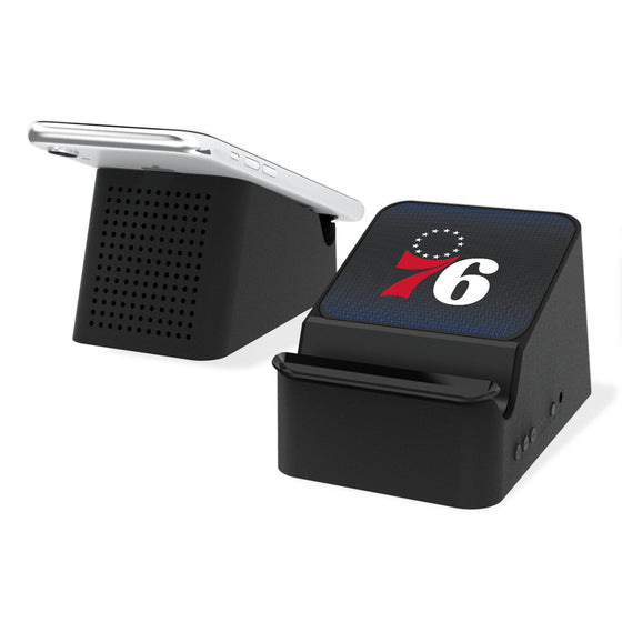 Philadelphia 76ers Linen Wireless Charging Station and Bluetooth Speaker-0