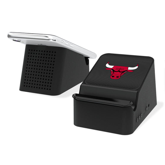 Chicago Bulls Linen Wireless Charging Station and Bluetooth Speaker-0