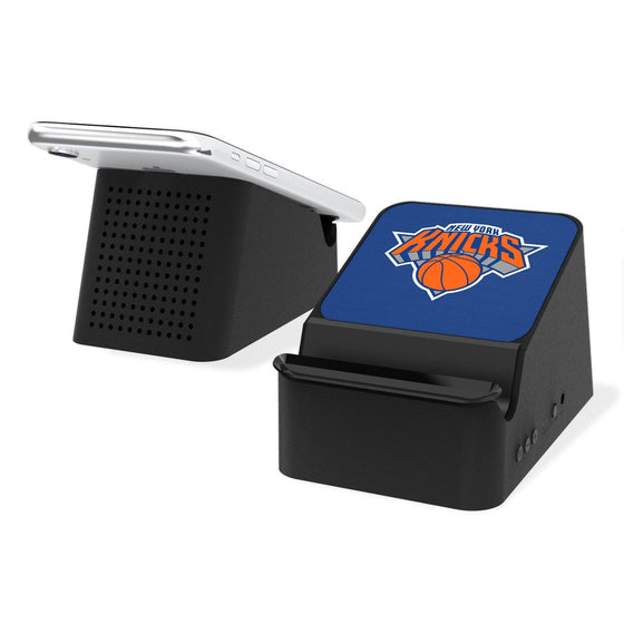 New York Knicks Solid Wireless Charging Station and Bluetooth Speaker-0