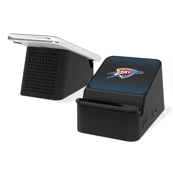Oklahoma City Thunder Linen Wireless Charging Station and Bluetooth Speaker-0