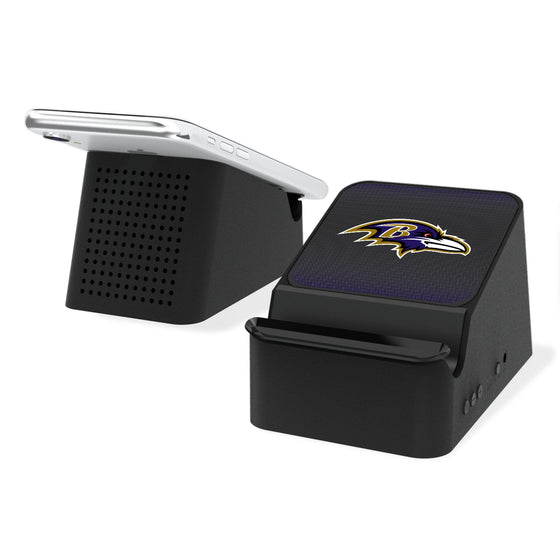 Baltimore Ravens Linen Wireless Charging Station and Bluetooth Speaker-0