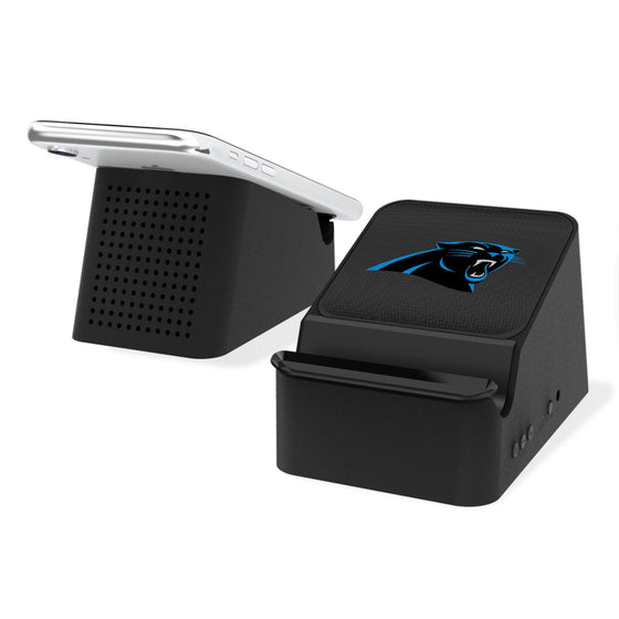 Carolina Panthers Linen Wireless Charging Station and Bluetooth Speaker-0