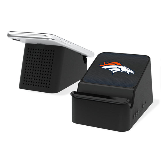 Denver Broncos Linen Wireless Charging Station and Bluetooth Speaker-0