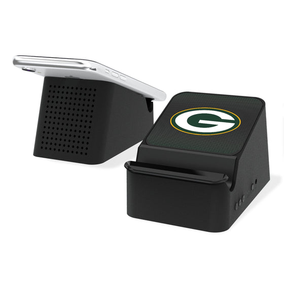 Green Bay Packers Linen Wireless Charging Station and Bluetooth Speaker-0