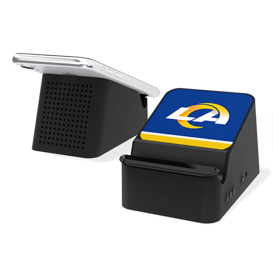 Los Angeles Rams Stripe Wireless Charging Station and Bluetooth Speaker-0