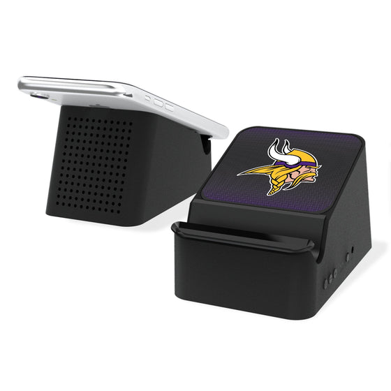 Minnesota Vikings Linen Wireless Charging Station and Bluetooth Speaker-0