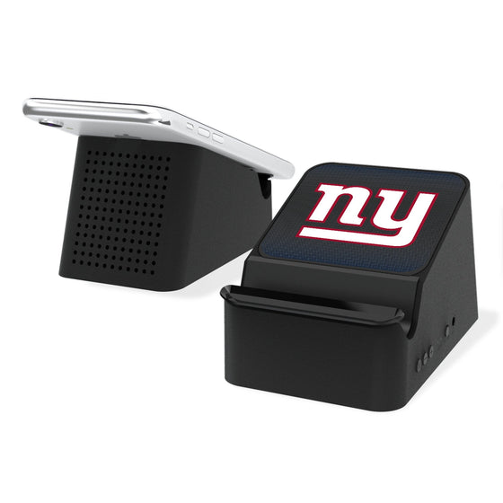 New York Giants Linen Wireless Charging Station and Bluetooth Speaker-0