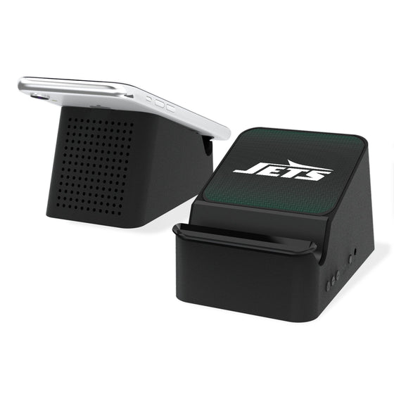 New York Jets Linen Wireless Charging Station and Bluetooth Speaker-0