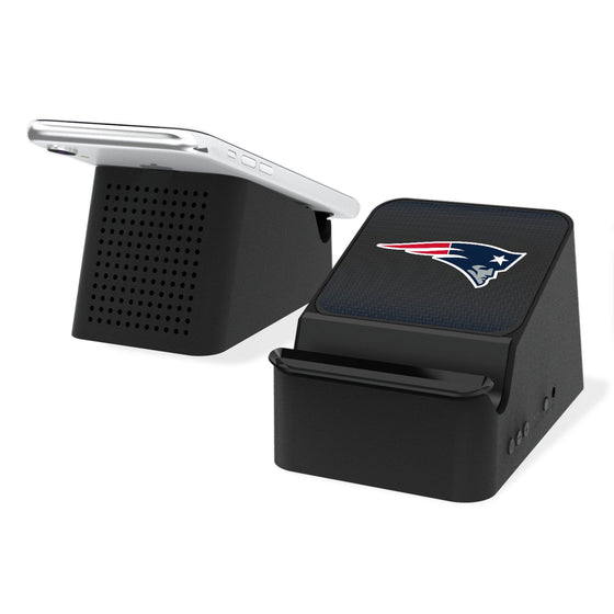 New England Patriots Linen Wireless Charging Station and Bluetooth Speaker-0