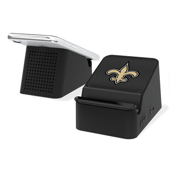 New Orleans Saints Linen Wireless Charging Station and Bluetooth Speaker-0