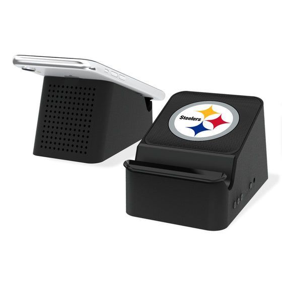 Pittsburgh Steelers Linen Wireless Charging Station and Bluetooth Speaker-0