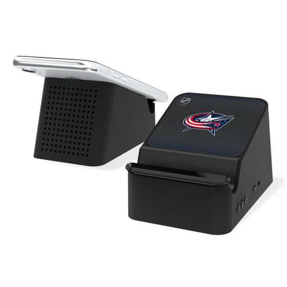 Columbus Blue Jackets Linen Wireless Charging Station and Bluetooth Speaker-0