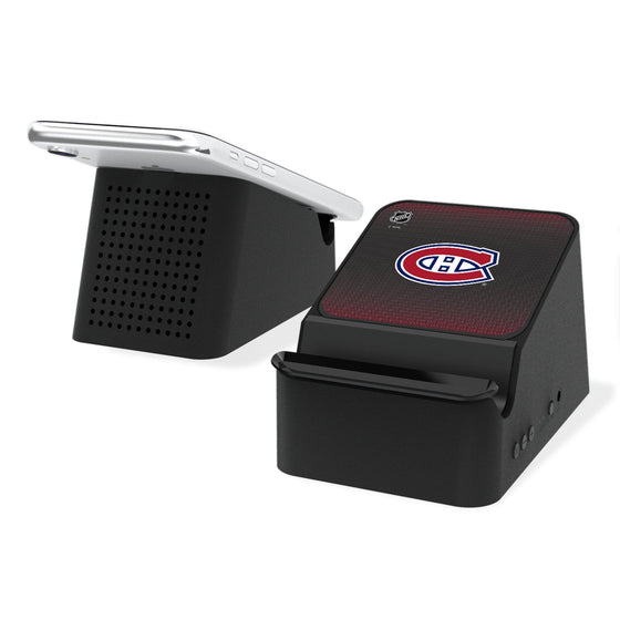 Montreal Canadiens Linen Wireless Charging Station and Bluetooth Speaker-0
