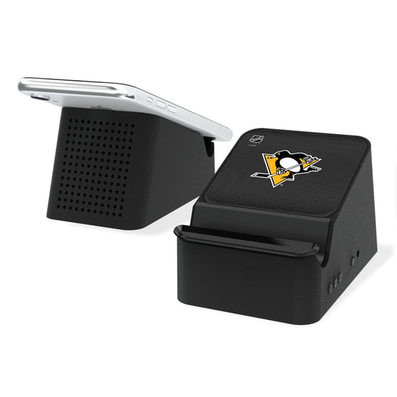 Pittsburgh Penguins Linen Wireless Charging Station and Bluetooth Speaker-0