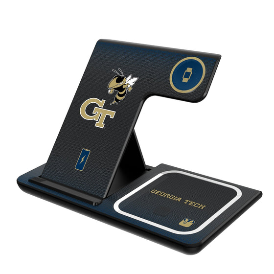 Georgia Tech Yellow Jackets Linen 3 in 1 Charging Station-0