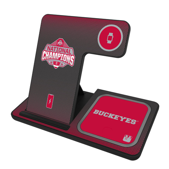 Ohio State University Buckeyes 2024 College Football Playoff National Champion 3 in 1 Charging Station-0