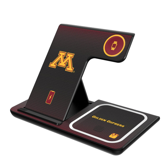 Minnesota Golden Gophers Linen 3 in 1 Charging Station-0