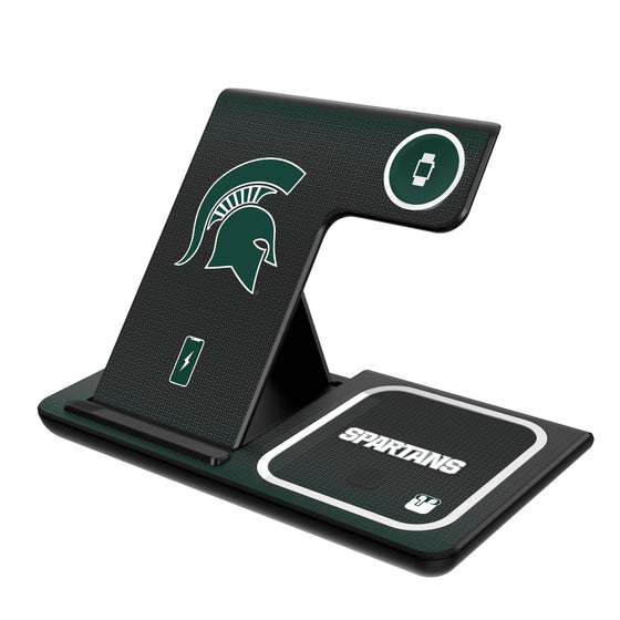 Michigan State Spartans Linen 3 in 1 Charging Station-0