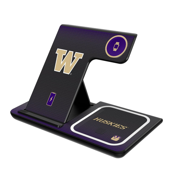 Washington Huskies Linen 3 in 1 Charging Station-0