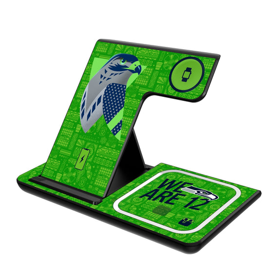 Seattle Seahawks 2024 Illustrated Limited Edition 3 in 1 Charging Station-0