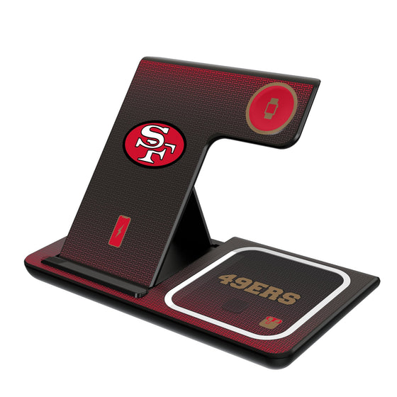 San Francisco 49ers Historic Collection Linen 3 in 1 Charging Station-0