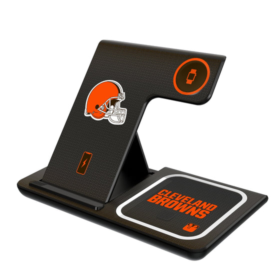 Cleveland Browns Linen 3 in 1 Charging Station-0