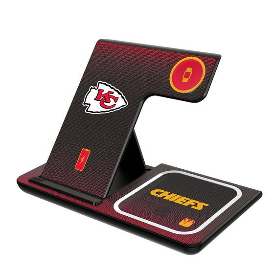 Kansas City Chiefs Linen 3 in 1 Charging Station-0