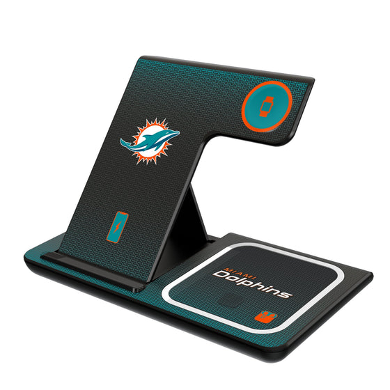 Miami Dolphins Linen 3 in 1 Charging Station-0