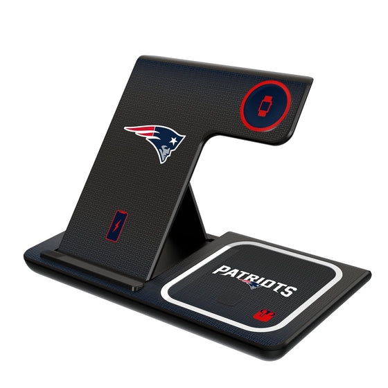 New England Patriots Linen 3 in 1 Charging Station-0