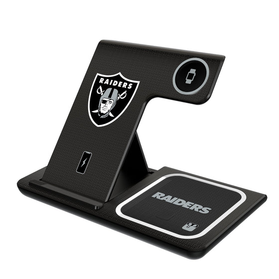 Las Vegas Raiders Linen 3 in 1 Charging Station-0