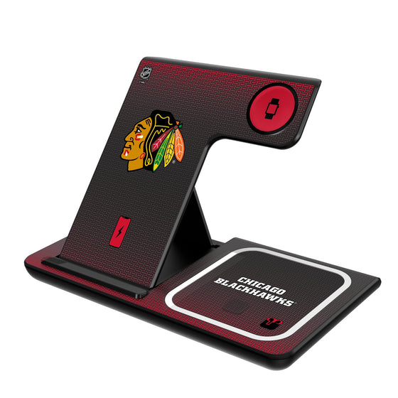 Chicago Blackhawks Linen 3 in 1 Charging Station-0