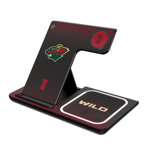 Minnesota Wild Linen 3 in 1 Charging Station-0