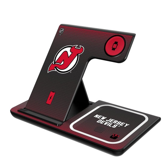 New Jersey Devils Linen 3 in 1 Charging Station-0