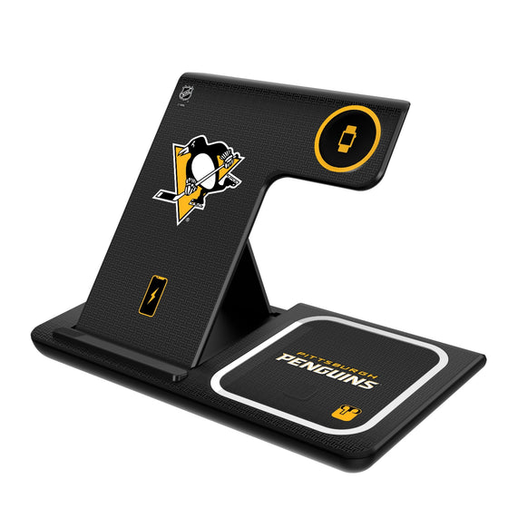 Pittsburgh Penguins Linen 3 in 1 Charging Station-0
