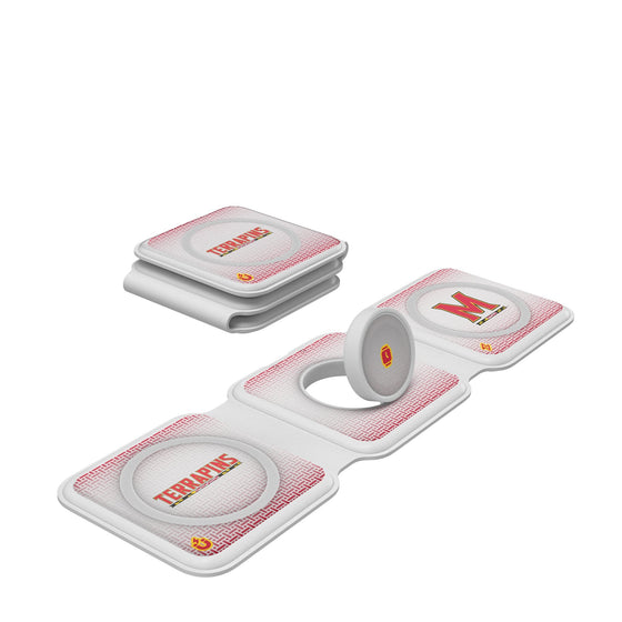 Maryland Terrapins Linen Foldable 3 in 1 Charger-0