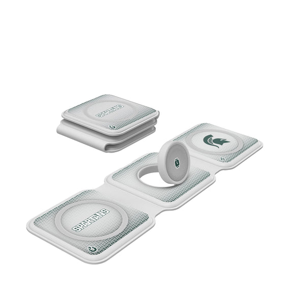 Michigan State Spartans Linen Foldable 3 in 1 Charger-0