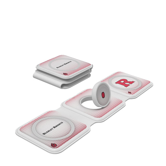Rutgers Scarlet Knights Linen Foldable 3 in 1 Charger-0