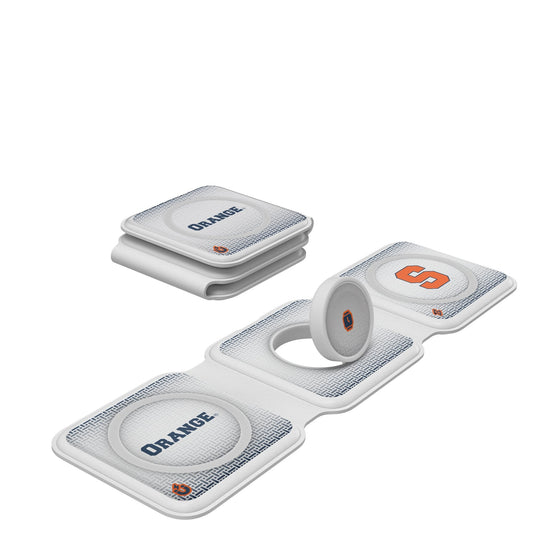 Syracuse Orange Linen Foldable 3 in 1 Charger-0